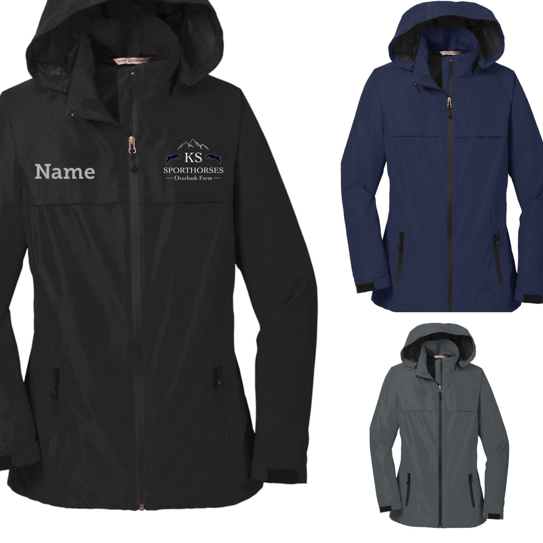 Equestrian Team Apparel KS Sporthorses Raincoat equestrian team apparel online tack store mobile tack store custom farm apparel custom show stable clothing equestrian lifestyle horse show clothing riding clothes horses equestrian tack store