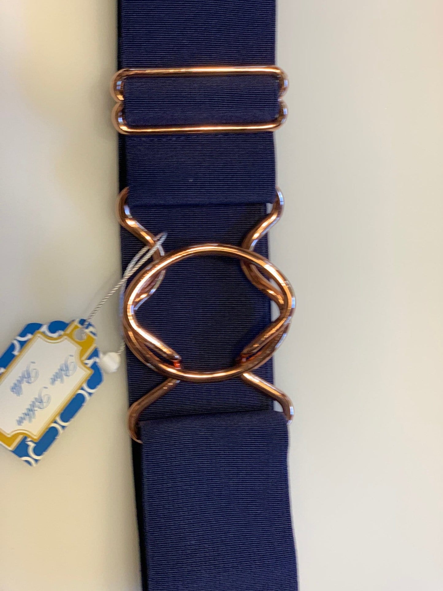 Blue Ribbon Belts Belt Navy with Rose Gold Buckle Blue Ribbon Belts - 2 Inch equestrian team apparel online tack store mobile tack store custom farm apparel custom show stable clothing equestrian lifestyle horse show clothing riding clothes horses equestrian tack store