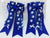 PonyTail Bows 3" Tails PonyTail Bows- Royal Paws/Chevron equestrian team apparel online tack store mobile tack store custom farm apparel custom show stable clothing equestrian lifestyle horse show clothing riding clothes PonyTail Bows | Equestrian Hair Accessories horses equestrian tack store