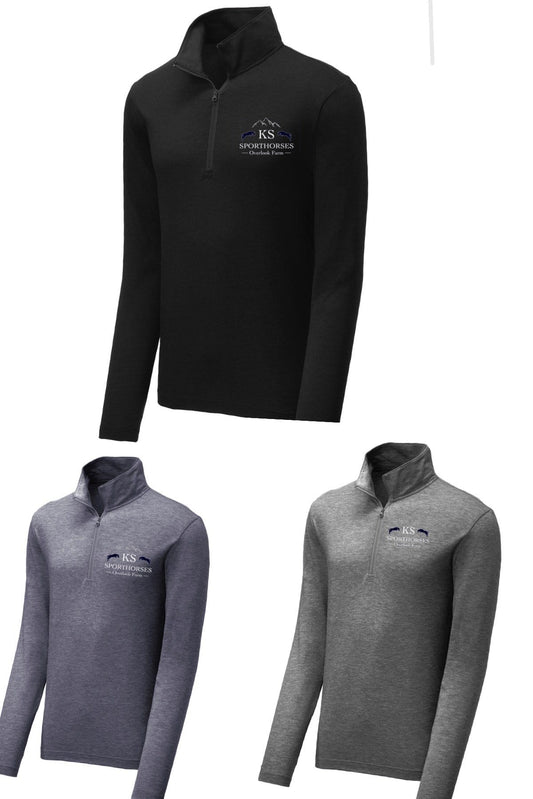 Equestrian Team Apparel KS Sporthorses Men's 1/4 Zip Sun Shirt equestrian team apparel online tack store mobile tack store custom farm apparel custom show stable clothing equestrian lifestyle horse show clothing riding clothes horses equestrian tack store