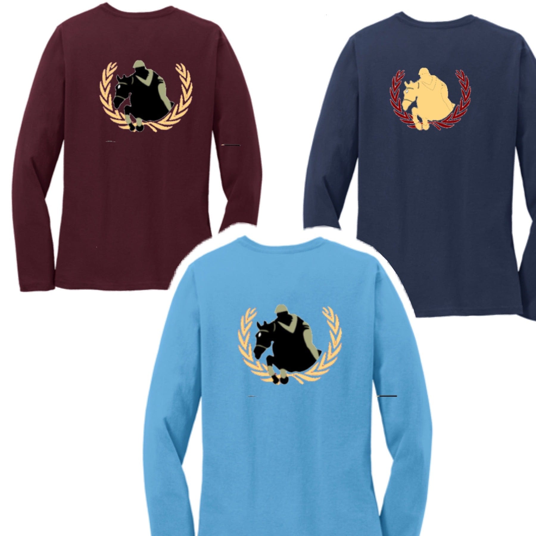 Equestrian Team Apparel Laurel Crown Farms Long Sleeve Tee Shirt equestrian team apparel online tack store mobile tack store custom farm apparel custom show stable clothing equestrian lifestyle horse show clothing riding clothes horses equestrian tack store