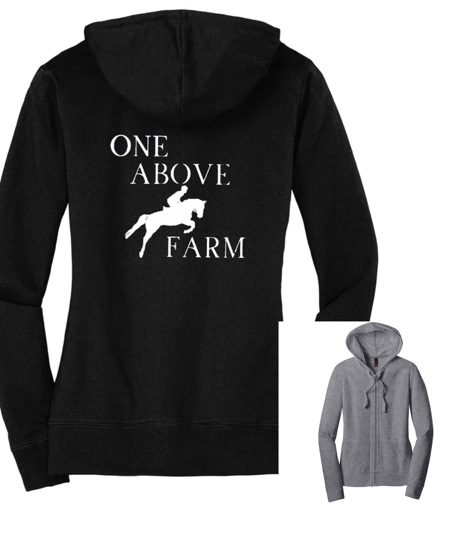 Equestrian Team Apparel Custom Team Shirts One Above Farm Zip Up Hoodie equestrian team apparel online tack store mobile tack store custom farm apparel custom show stable clothing equestrian lifestyle horse show clothing riding clothes horses equestrian tack store