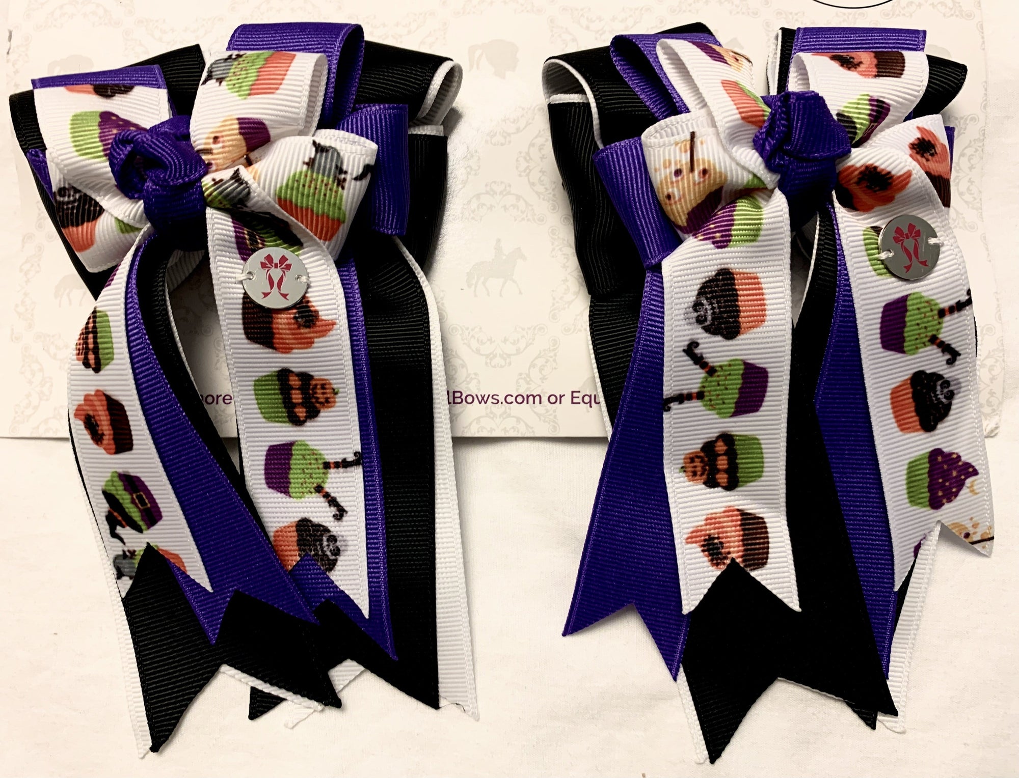 PonyTail Bows 3" Tails Halloween Cupcakes PonyTail Bows equestrian team apparel online tack store mobile tack store custom farm apparel custom show stable clothing equestrian lifestyle horse show clothing riding clothes PonyTail Bows | Equestrian Hair Accessories horses equestrian tack store