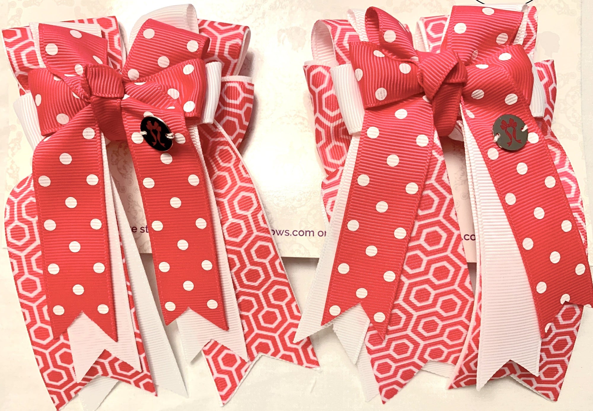 PonyTail Bows 3" Tails Pink Wendy PonyTail Bows equestrian team apparel online tack store mobile tack store custom farm apparel custom show stable clothing equestrian lifestyle horse show clothing riding clothes PonyTail Bows | Equestrian Hair Accessories horses equestrian tack store