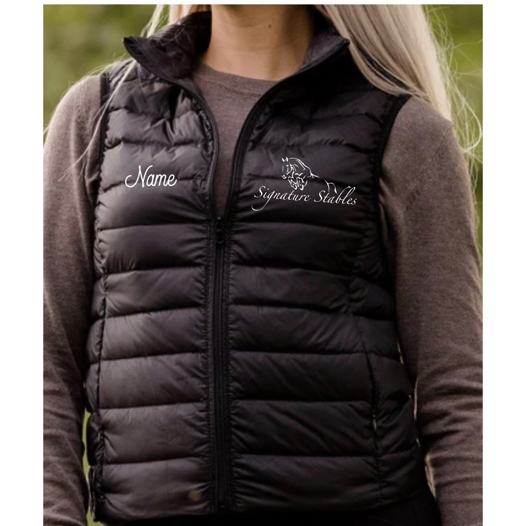 Equestrian Team Apparel Signature Stables Puffy Vests equestrian team apparel online tack store mobile tack store custom farm apparel custom show stable clothing equestrian lifestyle horse show clothing riding clothes horses equestrian tack store
