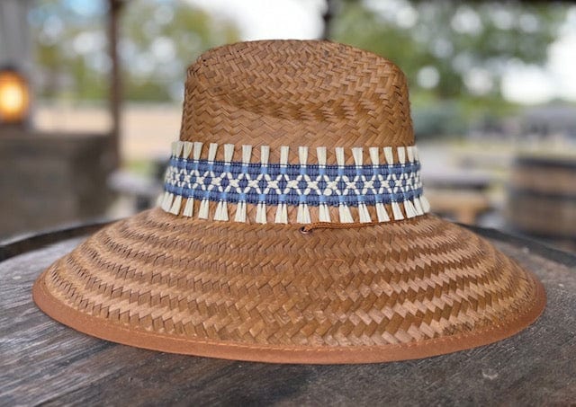 Island Girl Sun Hat One Size Island Girl Hats Raffia Fringe- Blueberry equestrian team apparel online tack store mobile tack store custom farm apparel custom show stable clothing equestrian lifestyle horse show clothing riding clothes horses equestrian tack store