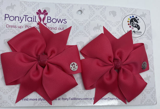 PonyTail Bows Pinwheel Pinwheel Hot Pink PonyTail Bows equestrian team apparel online tack store mobile tack store custom farm apparel custom show stable clothing equestrian lifestyle horse show clothing riding clothes PonyTail Bows | Equestrian Hair Accessories horses equestrian tack store