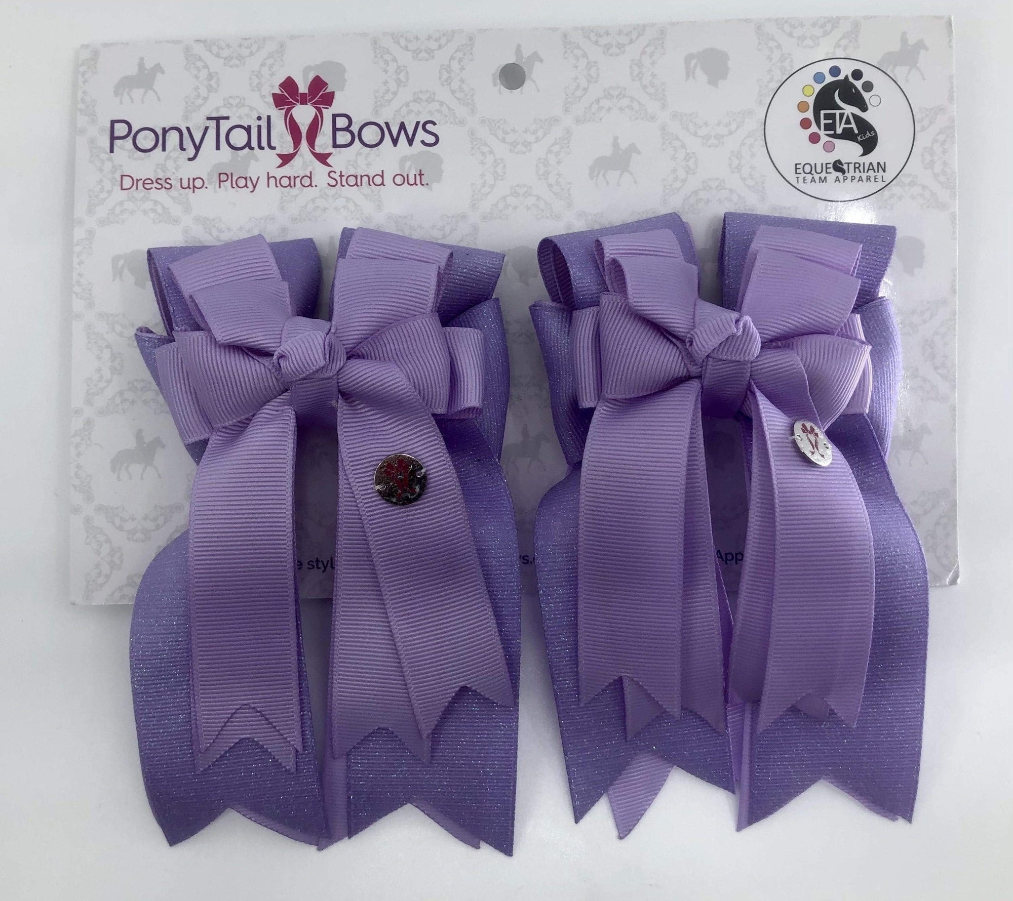 PonyTail Bows 3" Tails Lavender PonyTail Bows equestrian team apparel online tack store mobile tack store custom farm apparel custom show stable clothing equestrian lifestyle horse show clothing riding clothes Abbie Horse Show Bows | PonyTail Bows | Equestrian Hair Accessories horses equestrian tack store