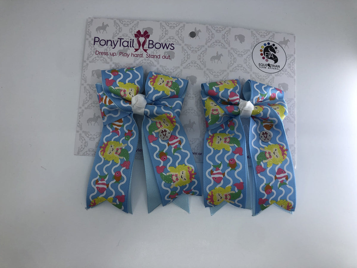 PonyTail Bows 3" Tails Mermaid Junior PonyTail Bows equestrian team apparel online tack store mobile tack store custom farm apparel custom show stable clothing equestrian lifestyle horse show clothing riding clothes PonyTail Bows | Equestrian Hair Accessories horses equestrian tack store