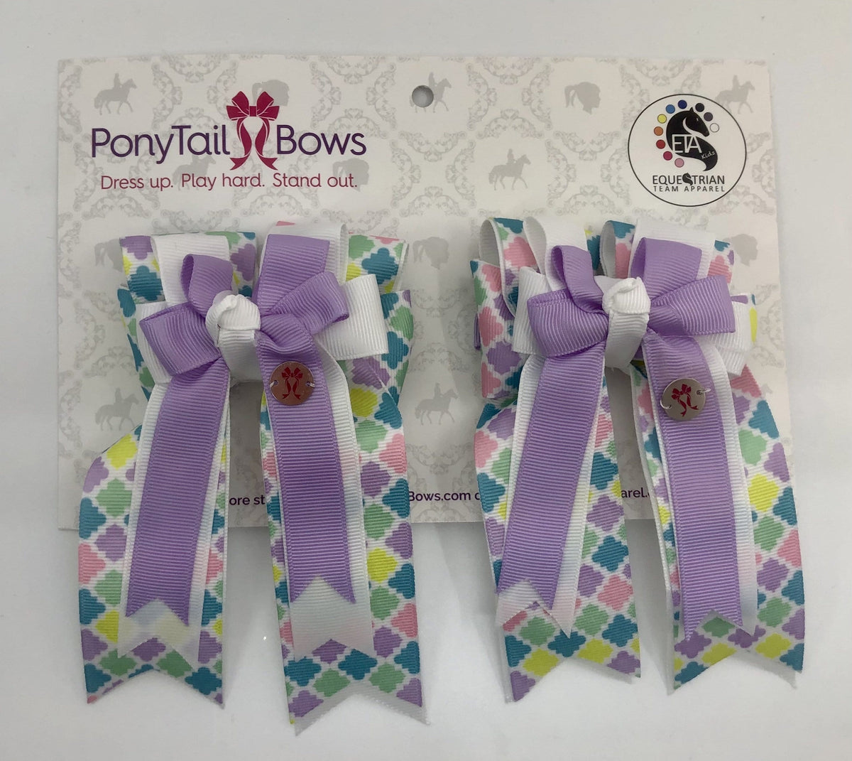 PonyTail Bows 3" Tails Pastel Lilac PonyTail Bows equestrian team apparel online tack store mobile tack store custom farm apparel custom show stable clothing equestrian lifestyle horse show clothing riding clothes PonyTail Bows | Equestrian Hair Accessories horses equestrian tack store