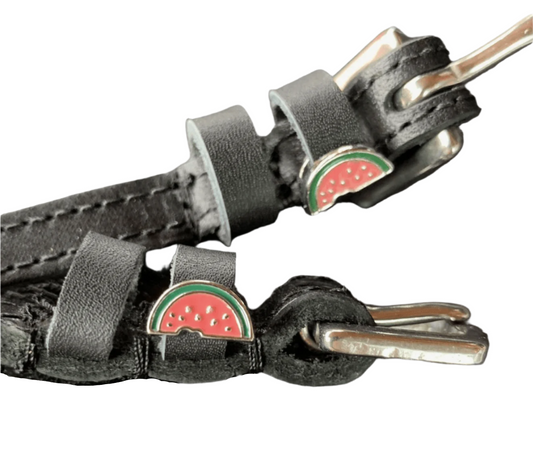 ManeJane Black Spur Straps Watermelon Spur Straps equestrian team apparel online tack store mobile tack store custom farm apparel custom show stable clothing equestrian lifestyle horse show clothing riding clothes horses equestrian tack store