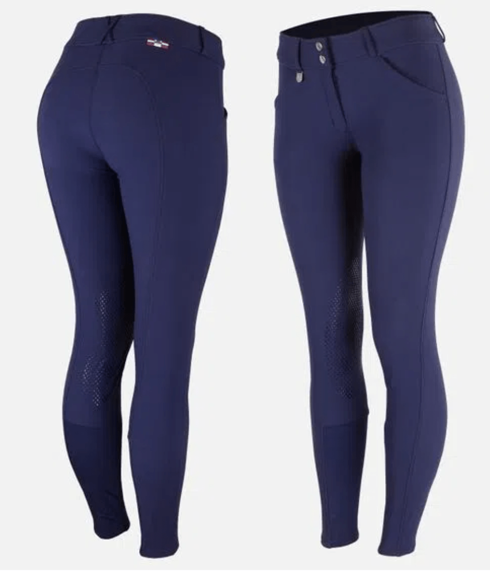 Horze Breeches US 22 (EU 34) / Patriot Blue Horze Women's Grand Prix Knee Patch Breeches - Silicone Patches equestrian team apparel online tack store mobile tack store custom farm apparel custom show stable clothing equestrian lifestyle horse show clothing riding clothes horses equestrian tack store