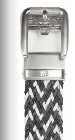 Black Clover Braided Stretch Navy/White/Grey 3 Tone Belt : :  Clothing, Shoes & Accessories