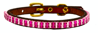 Just Fur Fun dog collar Cotton Candy / Brown 22 Inch Just Fur Fun Dog Collars (1" wide) equestrian team apparel online tack store mobile tack store custom farm apparel custom show stable clothing equestrian lifestyle horse show clothing riding clothes horses equestrian tack store