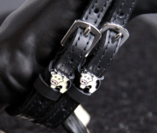 ManeJane Black Spur Straps Cow Spur Straps equestrian team apparel online tack store mobile tack store custom farm apparel custom show stable clothing equestrian lifestyle horse show clothing riding clothes horses equestrian tack store