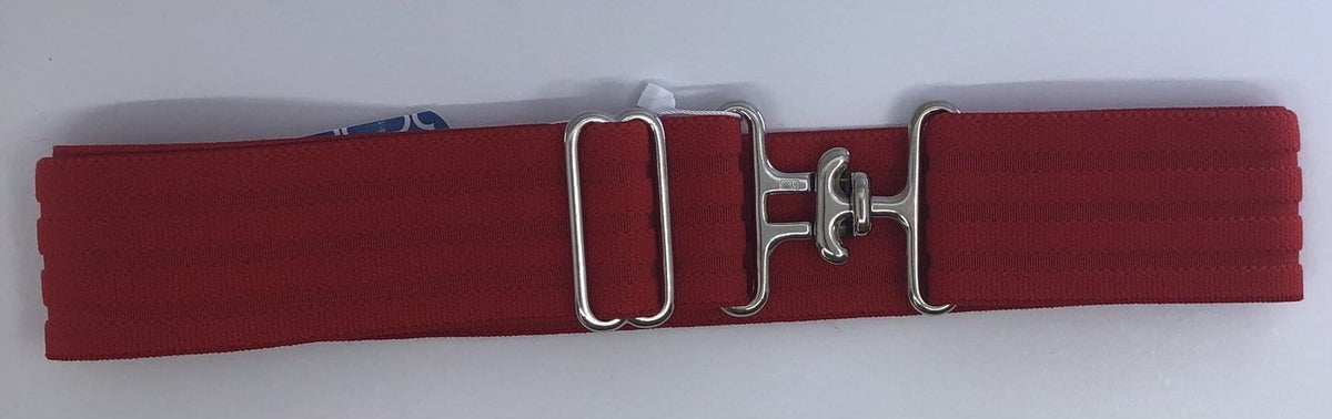 Blue Ribbon Belts Belts Silver T Buckle Red Tone-on-Tone 1.5 Inch Stretch Belt equestrian team apparel online tack store mobile tack store custom farm apparel custom show stable clothing equestrian lifestyle horse show clothing riding clothes horses equestrian tack store
