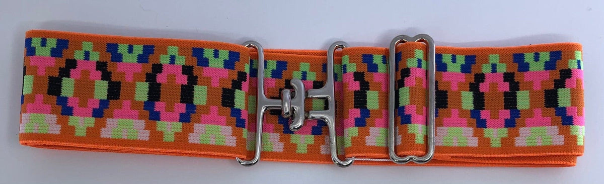 Blue Ribbon Belts Belt Silver T Buckle Orange Aztec Belt-2 inch equestrian team apparel online tack store mobile tack store custom farm apparel custom show stable clothing equestrian lifestyle horse show clothing riding clothes horses equestrian tack store