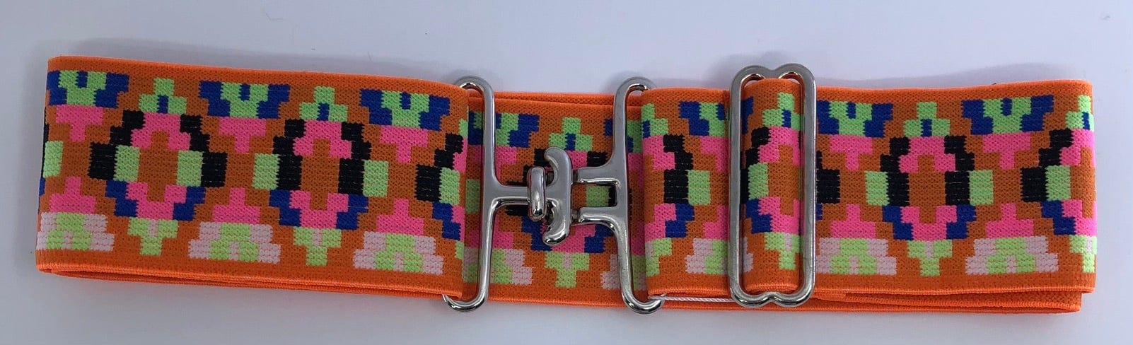 Blue Ribbon Belts Belt Silver T Buckle Orange Aztec Belt-2 inch equestrian team apparel online tack store mobile tack store custom farm apparel custom show stable clothing equestrian lifestyle horse show clothing riding clothes horses equestrian tack store