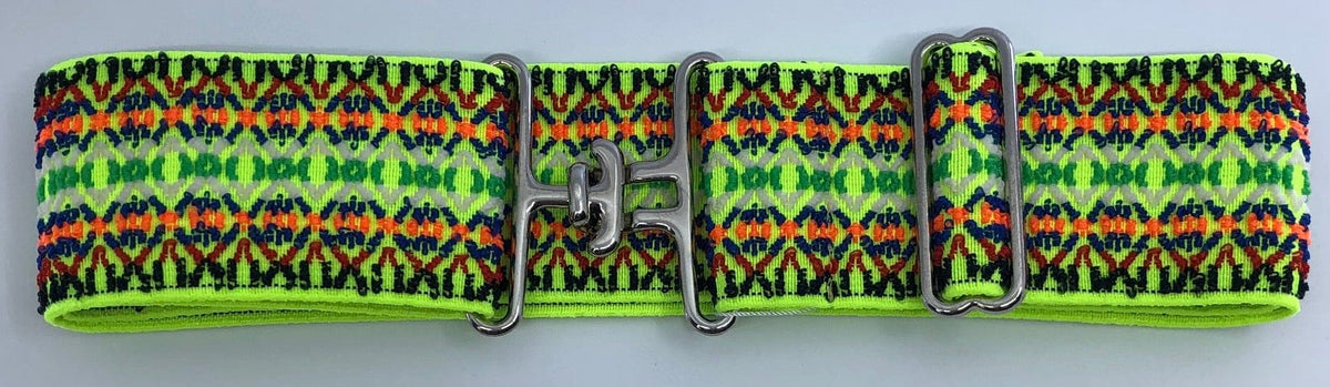Blue Ribbon Belts Belt Silver T Buckle Neon Yellow/Multi Guitar Strap Belt-2 inch equestrian team apparel online tack store mobile tack store custom farm apparel custom show stable clothing equestrian lifestyle horse show clothing riding clothes horses equestrian tack store