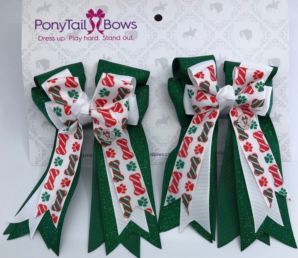 PonyTail Bows 3" Tails Christmas Snowflake PonyTail Bows equestrian team apparel online tack store mobile tack store custom farm apparel custom show stable clothing equestrian lifestyle horse show clothing riding clothes PonyTail Bows | Equestrian Hair Accessories horses equestrian tack store
