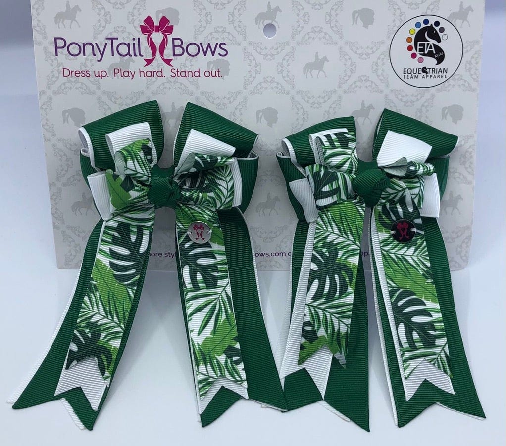 PonyTail Bows 3" Tails Palm Trees PonyTail Bows equestrian team apparel online tack store mobile tack store custom farm apparel custom show stable clothing equestrian lifestyle horse show clothing riding clothes PonyTail Bows | Equestrian Hair Accessories horses equestrian tack store