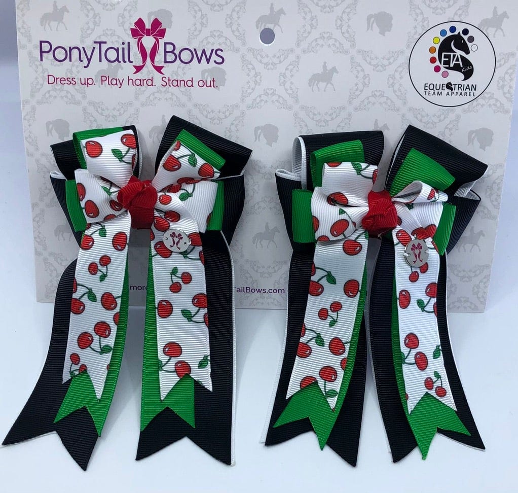 PonyTail Bows 3" Tails Berry Cherry PonyTail Bows equestrian team apparel online tack store mobile tack store custom farm apparel custom show stable clothing equestrian lifestyle horse show clothing riding clothes PonyTail Bows | Equestrian Hair Accessories horses equestrian tack store