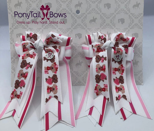 PonyTail Bows 3" Tails Puppy Love PonyTail Bows equestrian team apparel online tack store mobile tack store custom farm apparel custom show stable clothing equestrian lifestyle horse show clothing riding clothes PonyTail Bows | Equestrian Hair Accessories horses equestrian tack store