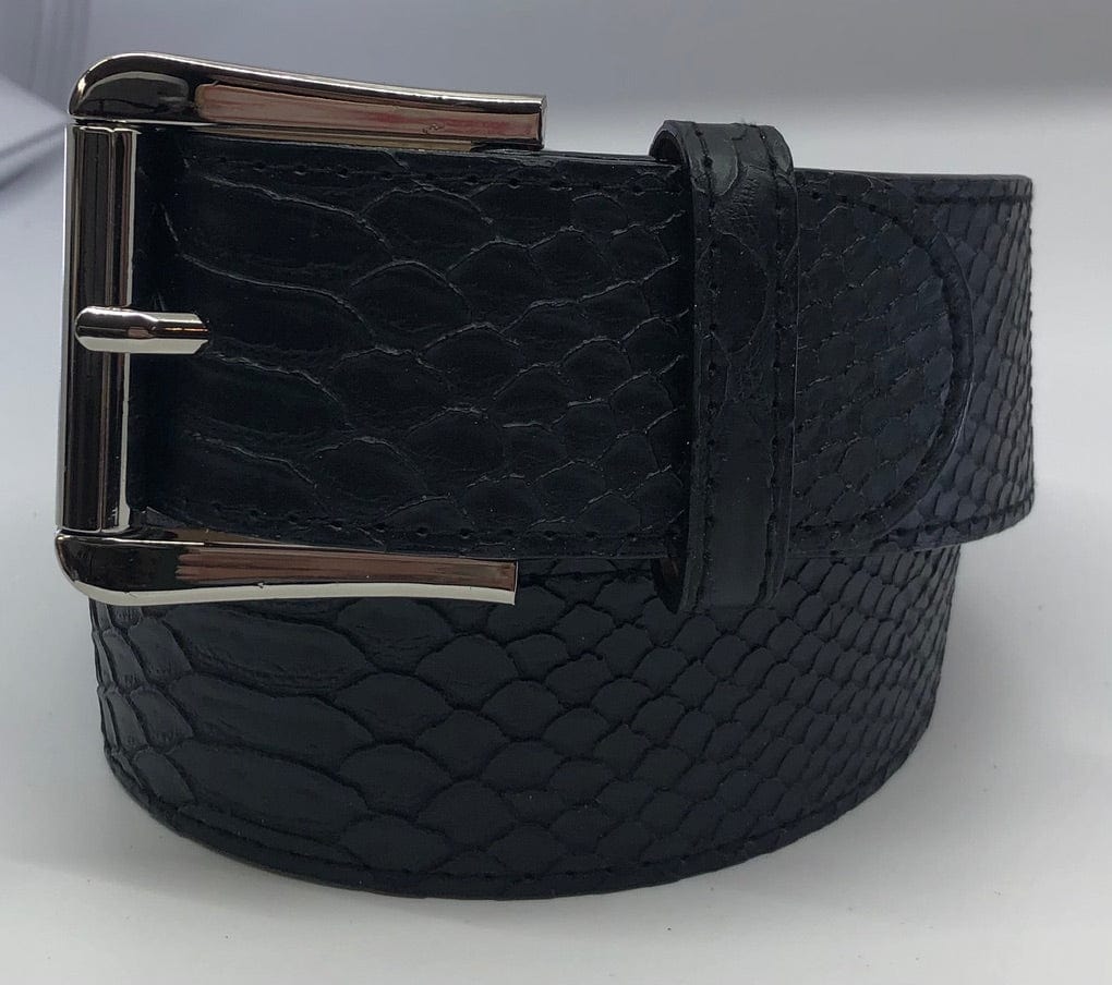 Men's Belt (Silver Buckle) - Shop Snakeskin Handbags