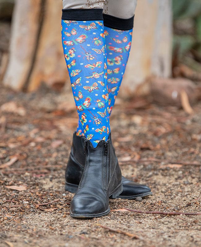 Dreamers & Schemers Socks Dreamers & Schemers Butterfly Pair equestrian team apparel online tack store mobile tack store custom farm apparel custom show stable clothing equestrian lifestyle horse show clothing riding clothes horses equestrian tack store