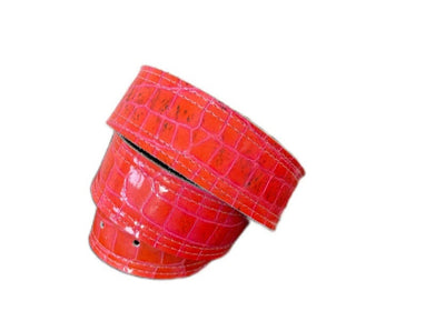 Mane Jane Belt Coral Patent Croc Mane Jane Belt - Size Small - Variety of Colors equestrian team apparel online tack store mobile tack store custom farm apparel custom show stable clothing equestrian lifestyle horse show clothing riding clothes horses equestrian tack store