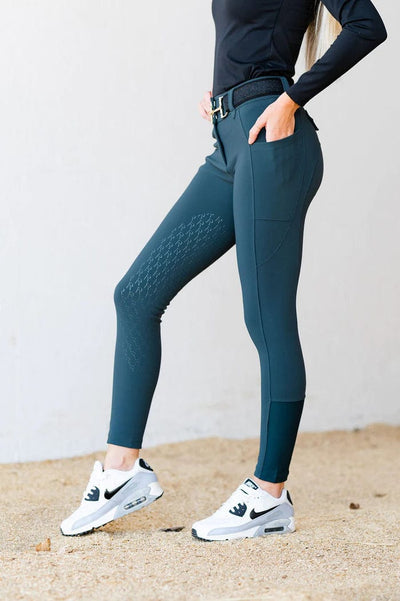 Free Ride Equestrian Breeches Emerald / 22 Free Ride Pro Breech equestrian team apparel online tack store mobile tack store custom farm apparel custom show stable clothing equestrian lifestyle horse show clothing riding clothes horses equestrian tack store