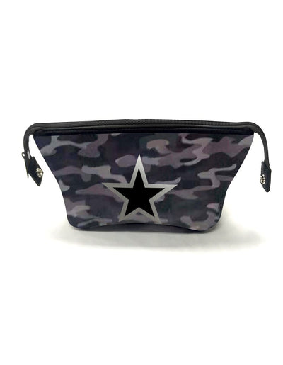 Haute Shore Bags Black/Camo Star Erin Cosmetic Case equestrian team apparel online tack store mobile tack store custom farm apparel custom show stable clothing equestrian lifestyle horse show clothing riding clothes horses equestrian tack store