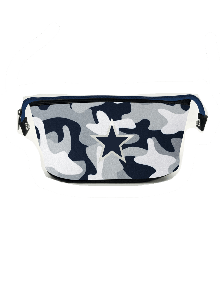 Haute Shore Bags Blue Camo Anvy Star Erin Cosmetic Case equestrian team apparel online tack store mobile tack store custom farm apparel custom show stable clothing equestrian lifestyle horse show clothing riding clothes horses equestrian tack store