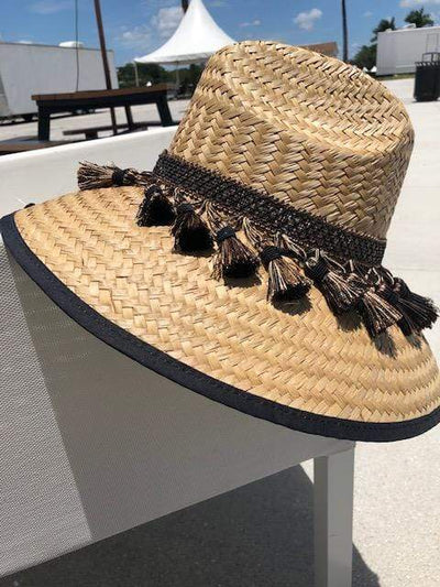 Island Girl Sun Hat one size fits most / black/gold Tassels Island Girl Hats equestrian team apparel online tack store mobile tack store custom farm apparel custom show stable clothing equestrian lifestyle horse show clothing riding clothes horses equestrian tack store