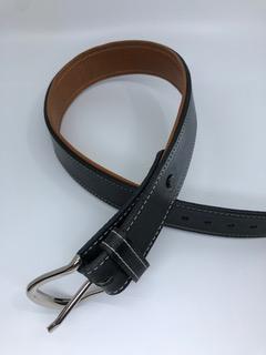 Equestrian Team Apparel Belt Padded Leather Belts - Black/Natural Tan equestrian team apparel online tack store mobile tack store custom farm apparel custom show stable clothing equestrian lifestyle horse show clothing riding clothes horses equestrian tack store
