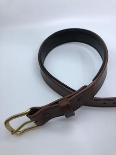 Equestrian Team Apparel Belt Padded Leather Belts - Chocolate Brown/Black equestrian team apparel online tack store mobile tack store custom farm apparel custom show stable clothing equestrian lifestyle horse show clothing riding clothes horses equestrian tack store
