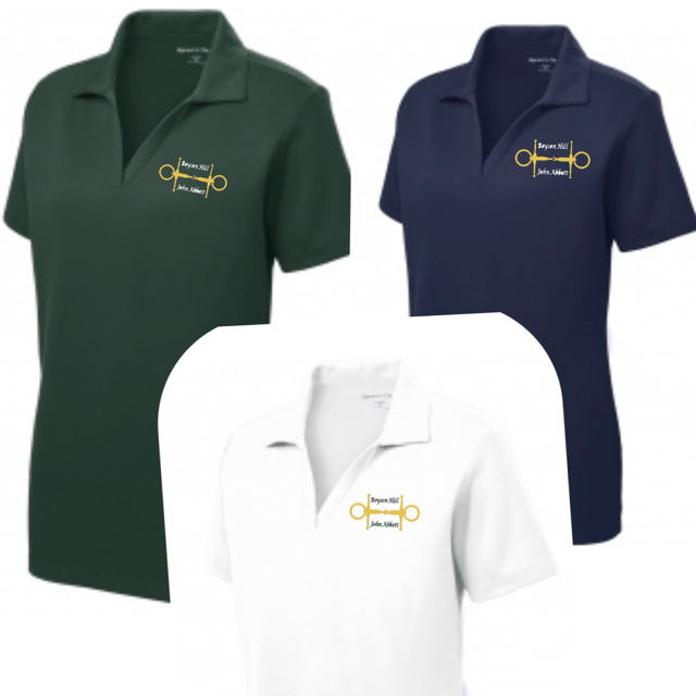 Equestrian Team Apparel Custom Team Shirts Boyson Hill Polo Shirts - Ladies equestrian team apparel online tack store mobile tack store custom farm apparel custom show stable clothing equestrian lifestyle horse show clothing riding clothes horses equestrian tack store