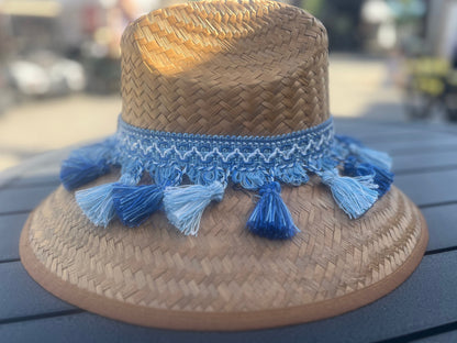Island Girl Sun Hat one size fits most / Light Blues Island Girl Hats Tassels equestrian team apparel online tack store mobile tack store custom farm apparel custom show stable clothing equestrian lifestyle horse show clothing riding clothes horses equestrian tack store
