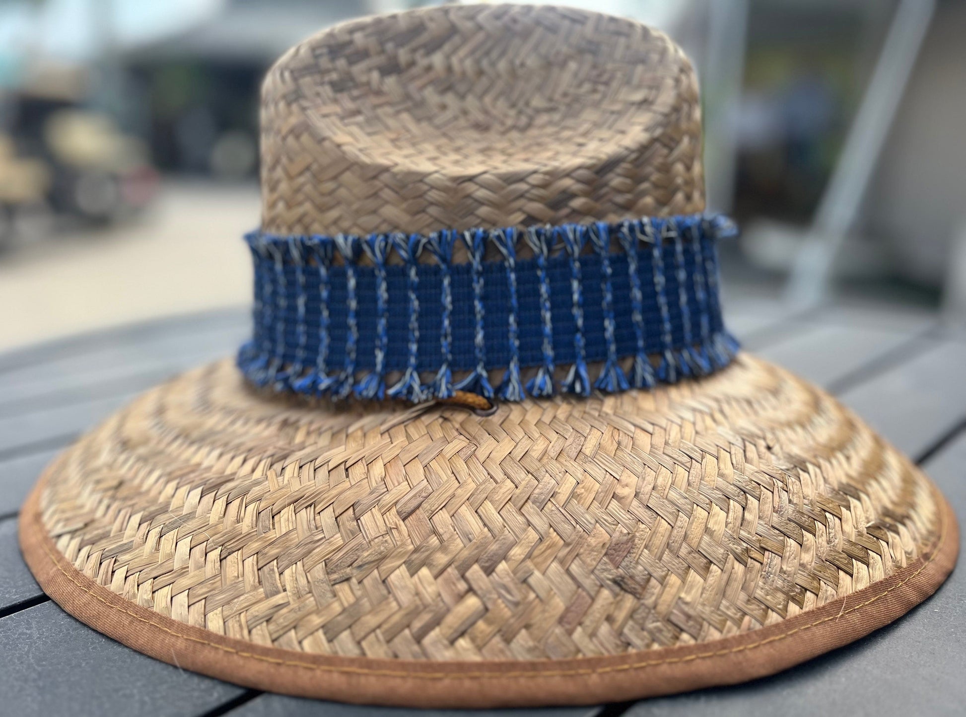 Island Girl Sun Hat One Size Island Girl Hat Denim Fringe equestrian team apparel online tack store mobile tack store custom farm apparel custom show stable clothing equestrian lifestyle horse show clothing riding clothes horses equestrian tack store