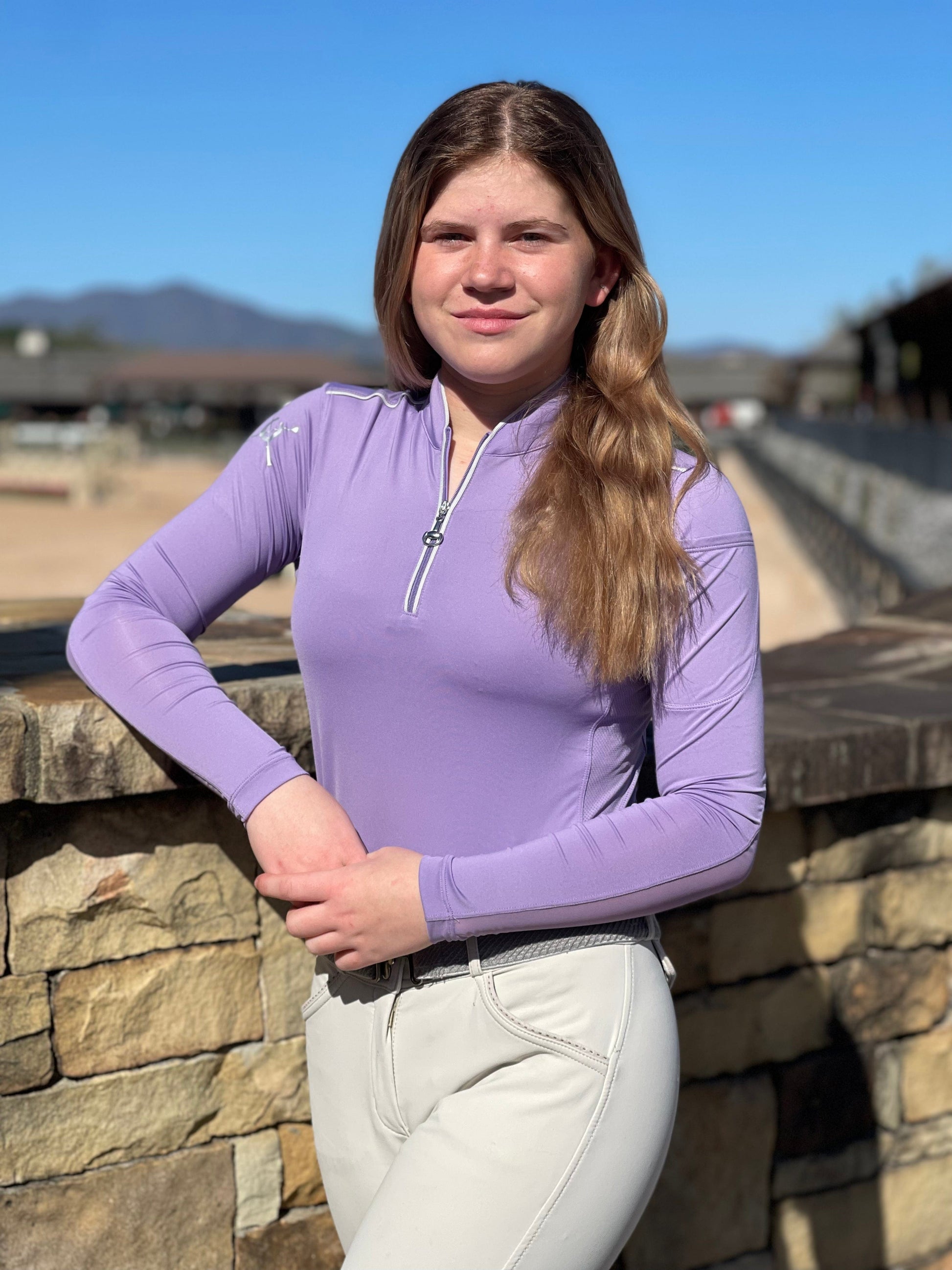 Chestnut Bay SUN SHIRT Lavender / XS Chestnut Bay- Performance Rider Skycool Shirt LS 1 equestrian team apparel online tack store mobile tack store custom farm apparel custom show stable clothing equestrian lifestyle horse show clothing riding clothes horses equestrian tack store