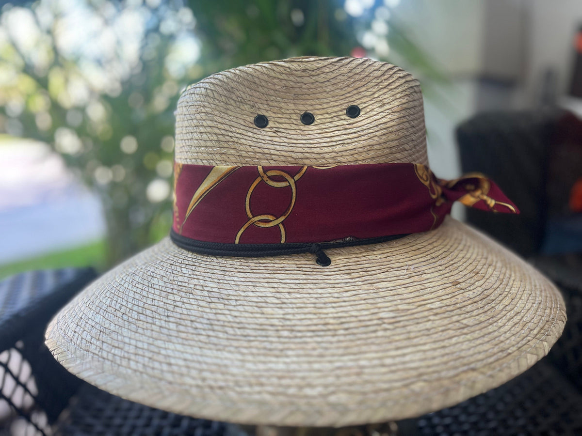 Island Girl Hats Bits & Bobs/Burgundy Lifeguard Crushable Palm Leaf equestrian team apparel online tack store mobile tack store custom farm apparel custom show stable clothing equestrian lifestyle horse show clothing riding clothes horses equestrian tack store