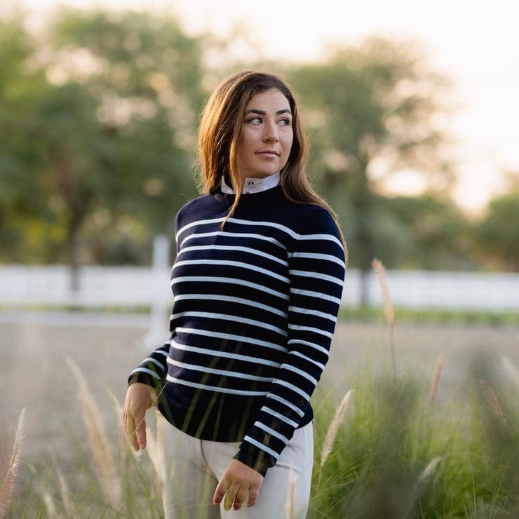 TKEQ TKEQ- Sweater Essential Stripe Crewneck equestrian team apparel online tack store mobile tack store custom farm apparel custom show stable clothing equestrian lifestyle horse show clothing riding clothes horses equestrian tack store