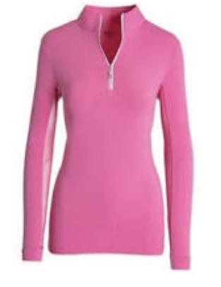 Tailored Sportsman Women's Shirt Pink Rose / Silver White Long Sleeve Sun Shirt equestrian team apparel online tack store mobile tack store custom farm apparel custom show stable clothing equestrian lifestyle horse show clothing riding clothes horses equestrian tack store