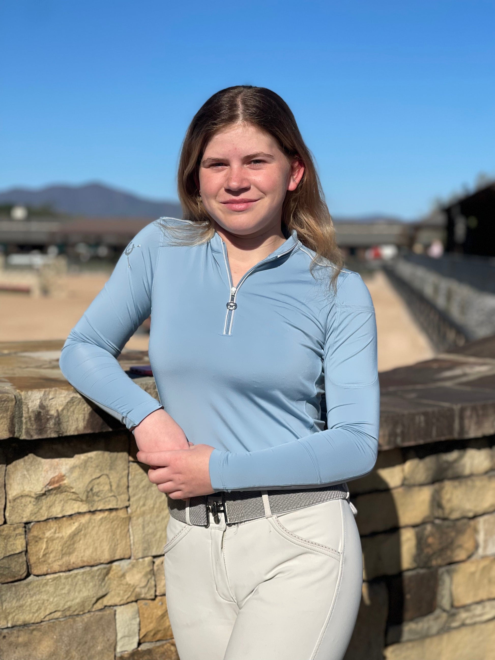 Chestnut Bay SUN SHIRT Skyblue / XS Chestnut Bay- Performance Rider Skycool Shirt LS 2 equestrian team apparel online tack store mobile tack store custom farm apparel custom show stable clothing equestrian lifestyle horse show clothing riding clothes horses equestrian tack store