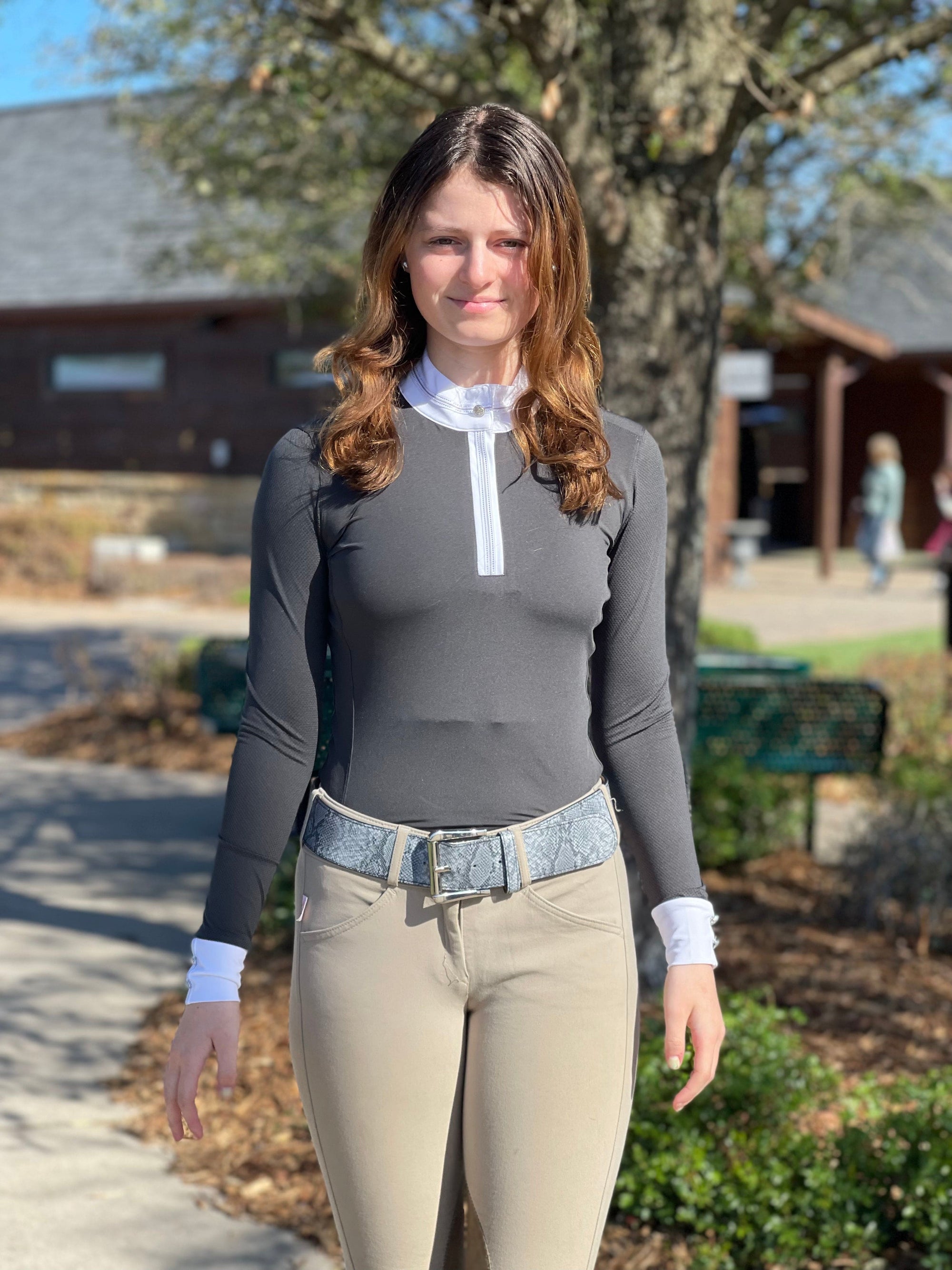 Chestnut Bay Show Shirt Chestnut Bay- SkyCool Show Shirt LS equestrian team apparel online tack store mobile tack store custom farm apparel custom show stable clothing equestrian lifestyle horse show clothing riding clothes horses equestrian tack store