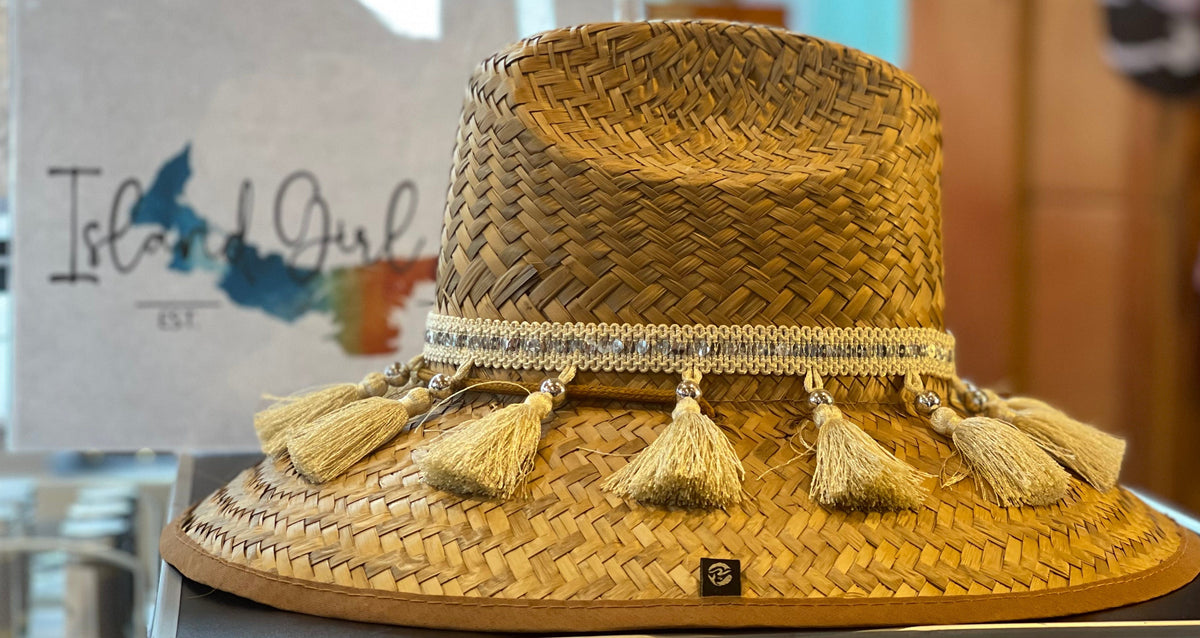 Island Girl Sun Hat Island Girl Hats Tassels equestrian team apparel online tack store mobile tack store custom farm apparel custom show stable clothing equestrian lifestyle horse show clothing riding clothes horses equestrian tack store