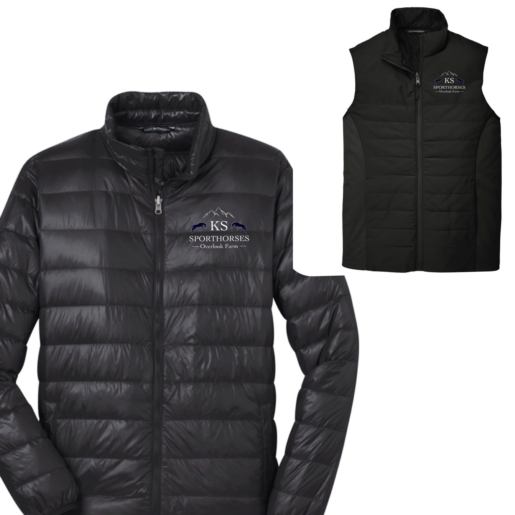 Equestrian Team Apparel KS Sporthorses Men’s Puffy Jacket & Vest equestrian team apparel online tack store mobile tack store custom farm apparel custom show stable clothing equestrian lifestyle horse show clothing riding clothes horses equestrian tack store