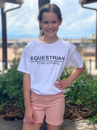 Equestrian Team Apparel Women's Shirt S / White Equestrian Team Apparel- Youth Tee Shirt equestrian team apparel online tack store mobile tack store custom farm apparel custom show stable clothing equestrian lifestyle horse show clothing riding clothes horses equestrian tack store