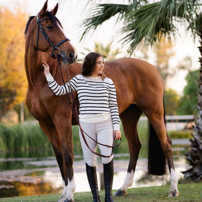 TKEQ TKEQ- Sweater Essential Stripe Crewneck equestrian team apparel online tack store mobile tack store custom farm apparel custom show stable clothing equestrian lifestyle horse show clothing riding clothes horses equestrian tack store