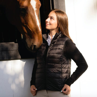 TKEQ Jacket TKEQ EZ Packable Down Vest Matte Black equestrian team apparel online tack store mobile tack store custom farm apparel custom show stable clothing equestrian lifestyle horse show clothing riding clothes horses equestrian tack store